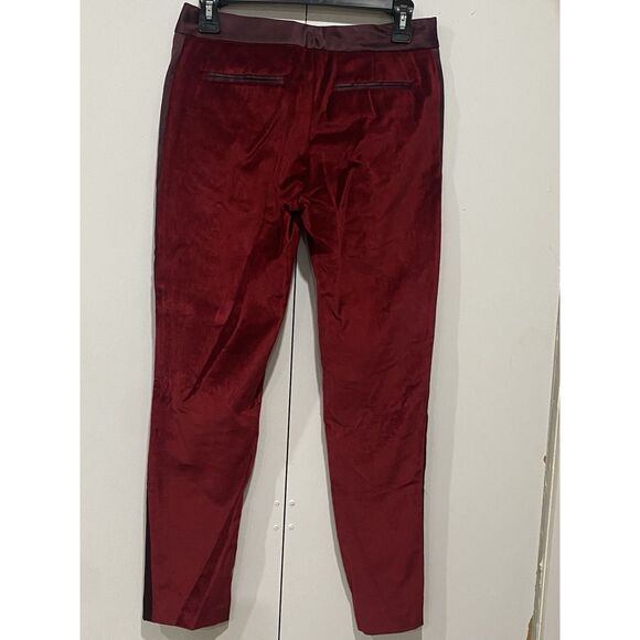 Altuzarra for Target Tuxedo Pants Womens Size 2 Red Velvet Straight Leg Ankle - Picture 11 of 13